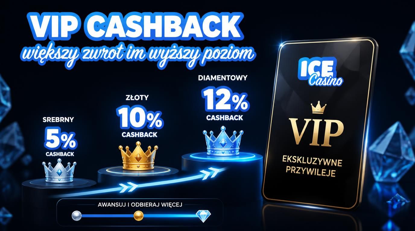 Grafika VIP z poziomami i procentem cashbacku, luksusowy styl