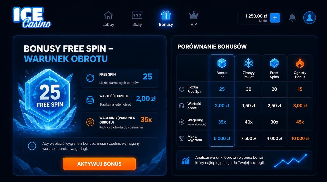 analiza wartości bonusów i warunków obrotu w aplikacji Ice Casino